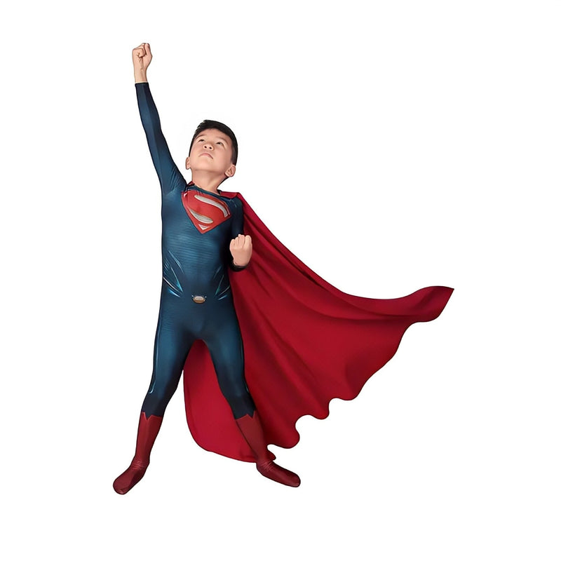 Fantasia Cosplay Infantil Superman Clássico Traje Luxo Profissional