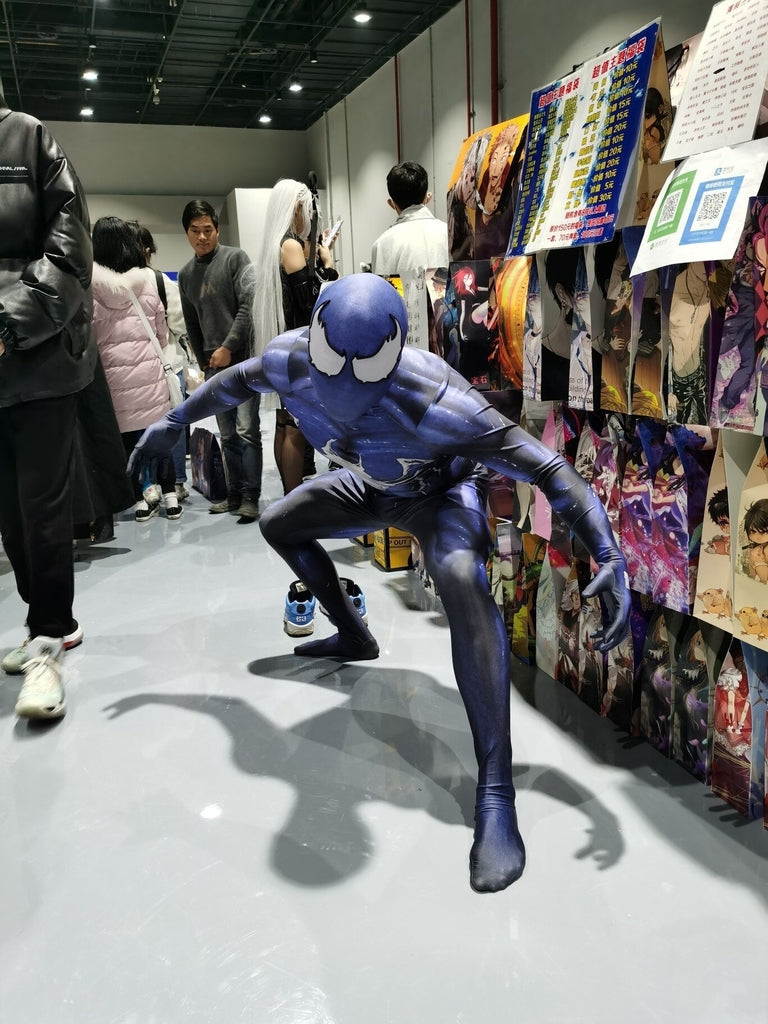 Fantasia Venom Simbionte Cosplay Traje Luxo Profissional Lentes Luxo