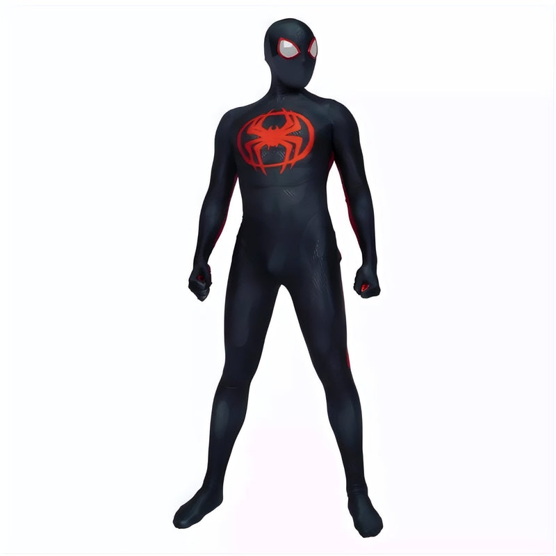 Fantasia Miles Morales Aranhaverso Filme 2 Cosplay Traje Luxo com Lentes