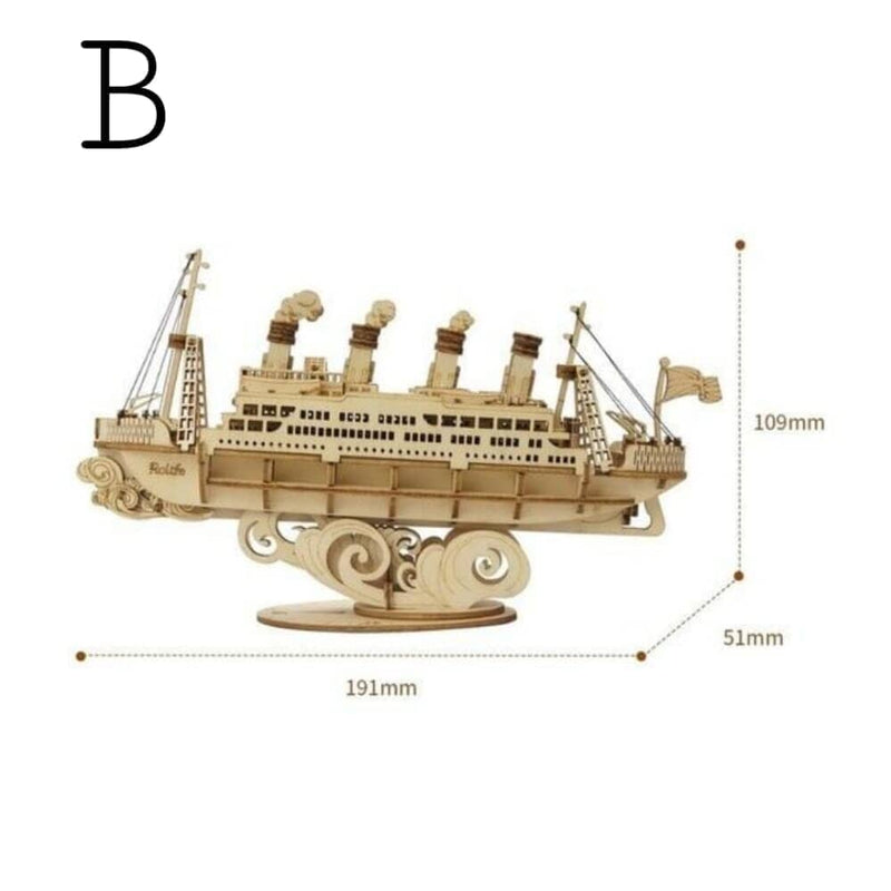 Quebra Cabeça De Barco 3D - Para sua Criança Quebra Cabeça De Barco -brin-205 Kidslandia 