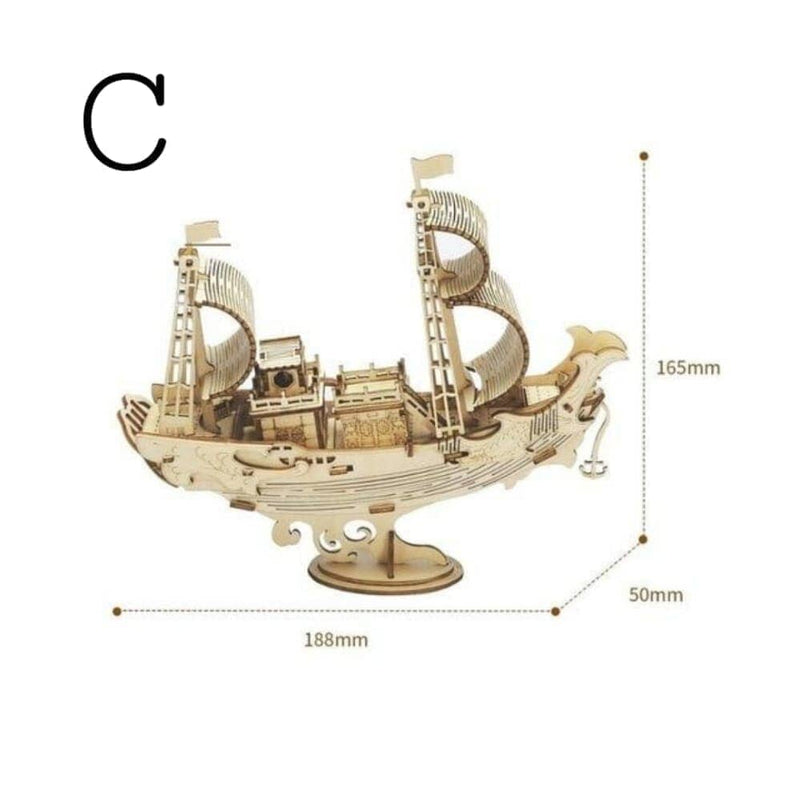 Quebra Cabeça De Barco 3D - Para sua Criança Quebra Cabeça De Barco -brin-205 Kidslandia 