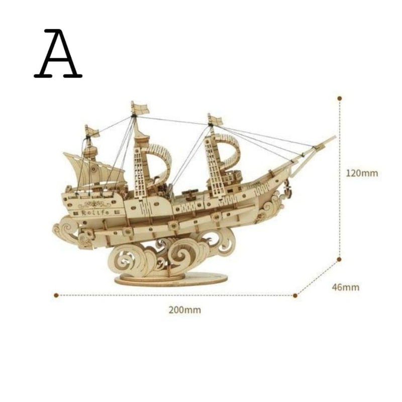 Quebra Cabeça De Barco 3D - Para sua Criança Quebra Cabeça De Barco -brin-205 Kidslandia 