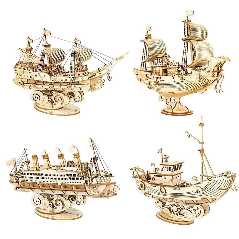 Quebra Cabeça De Barco 3D - Para sua Criança Quebra Cabeça De Barco -brin-205 Kidslandia Modelo A 