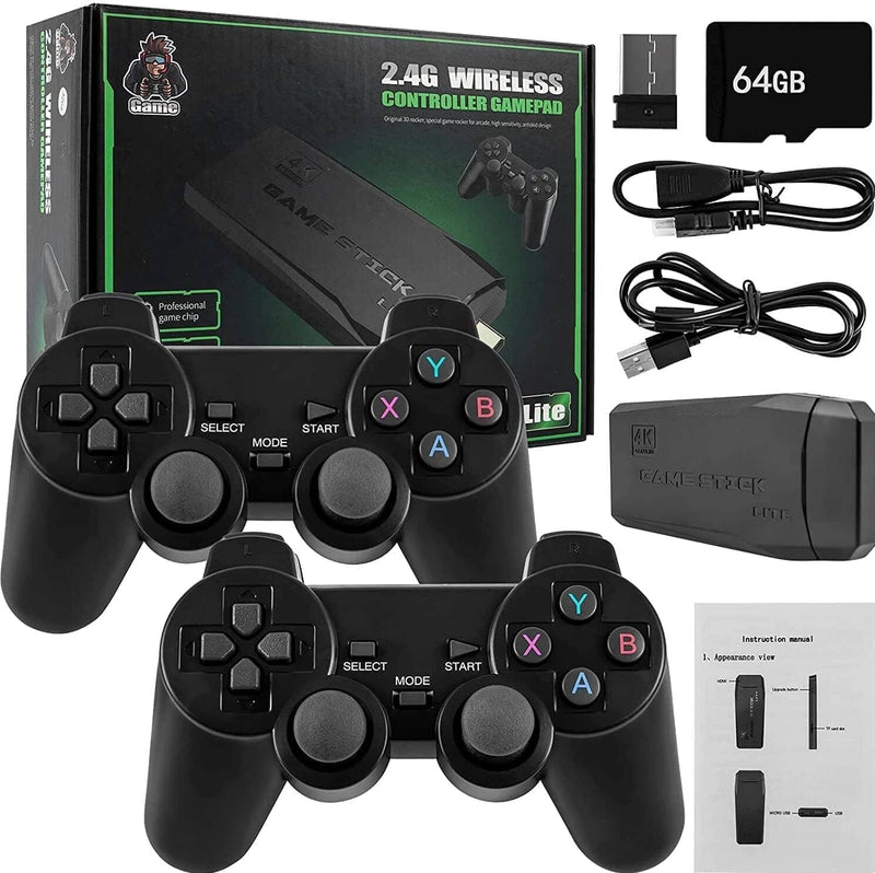 Retrô Game Stick 4k com 2 Controles e 11.420 JOGOS Game Stick 4k-bri-282 Kidslandia 